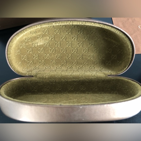 euc authentic Gucci large brown horsebit bamboo sunglasses w box case 90s Y2K - Picture 9 of 9